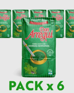 Yerba Mate con Hierbas Serranas 1kg (PACK x 6u.)