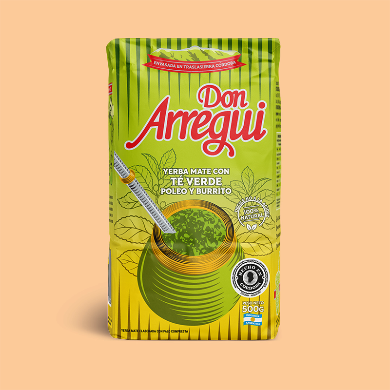 Té verde con poleo y burrito